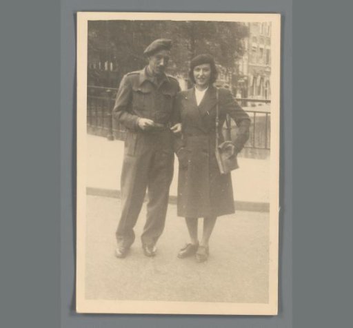 Portrait of an unknown British military officer and a young woman