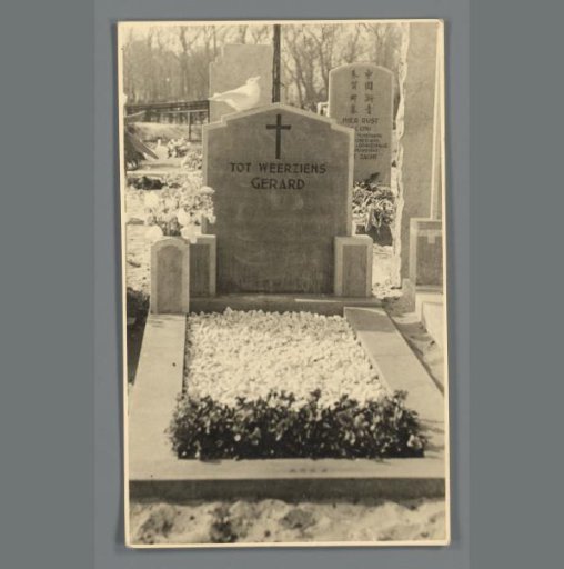 Grave with inscription 'Until we meet again, Gerard'