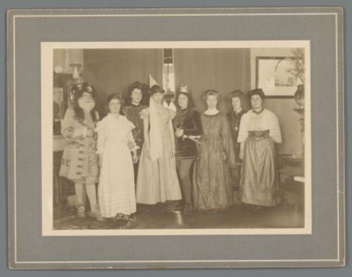 Group portrait of students of W.V.S.V. in costume for a jubilee celebration
