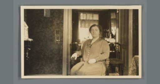 Portrait of an unknown woman in an interior