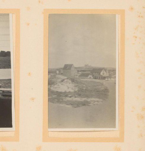 View of a polder with a windmill