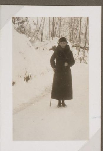 Woman on the road between Cagiallo and Oggio, Switzerland