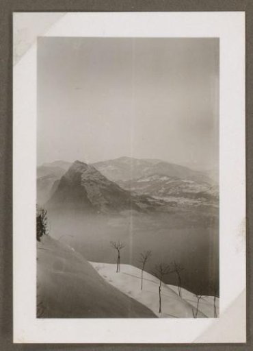 View of Monte San Salvatore, seen from Monte Bré, Switzerland