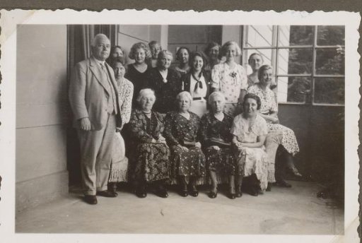 Portrait of a Group of Men and Women in a Veranda, Switzerland