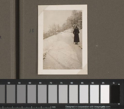 Woman on a road between Campestro and Bettagno, Switzerland