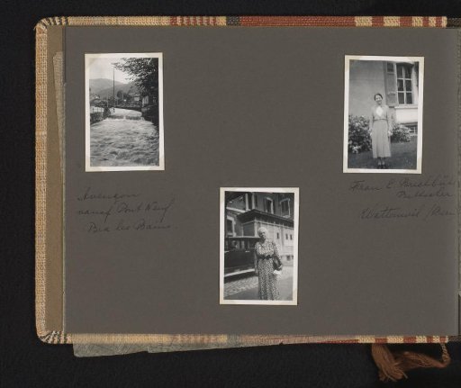 View of the Avançon and two portraits
