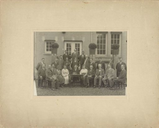 Group portrait of teachers of the Christian High School in Amsterdam