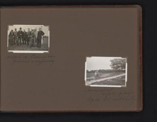 Group portrait and a woman with a girl on the heath