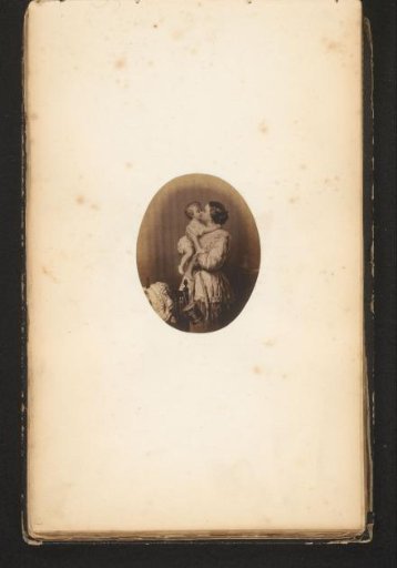 Photographic reproduction of a painting of a mother with child