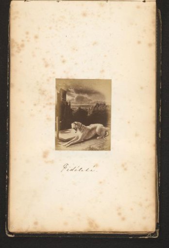 Photographic reproduction of a painting of a woman walking by the beach