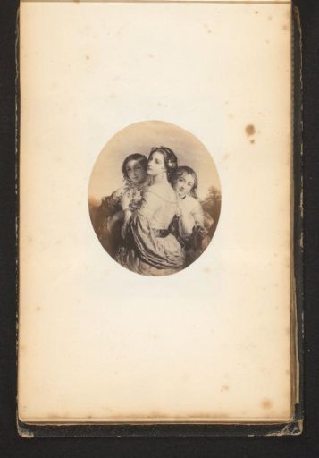 Photographic reproduction of a painted portrait of three women