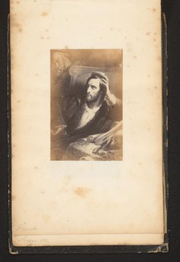 Photographic reproduction of a painted portrait of a seated man