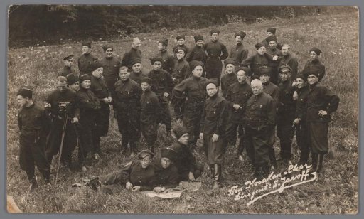 Group portrait of unknown members of the Cossack Choir of Serge Jaroff
