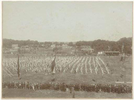 Exercises of the Nederlandsch Gymnastiek Verbond on an Open Field