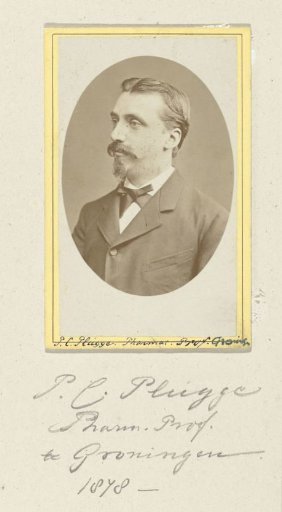 Portrait of P.C. Plugge, professor in the Faculty of Medicine at the University of Groningen