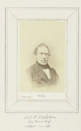 Portrait of J.J.P. Valeton, Professor in the Faculty of Philosophy and Letters at the University of Groningen