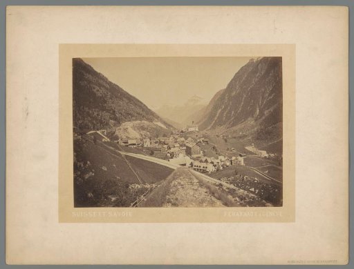 View of Wassen in Uri, Switzerland
