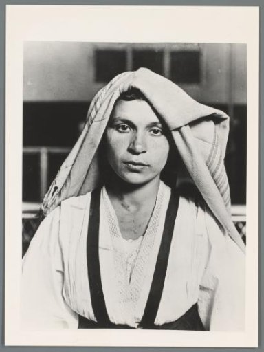 Portrait of an unknown Albanian woman from Italy on Ellis Island