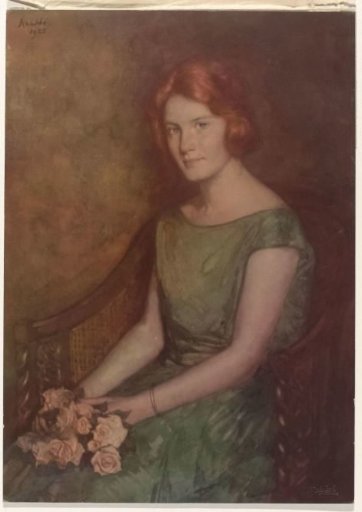 Painting of a seated woman by Krabbé