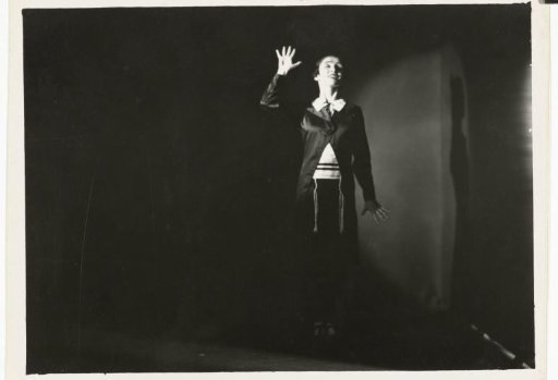 Chaja Goldstein in a theatrical performance