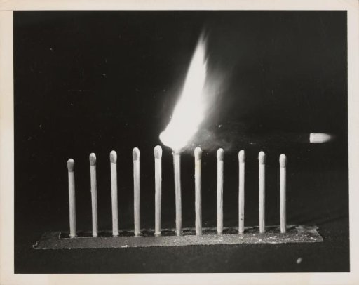 Bullet igniting a match