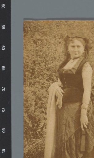 Portrait of an unknown woman with a fan