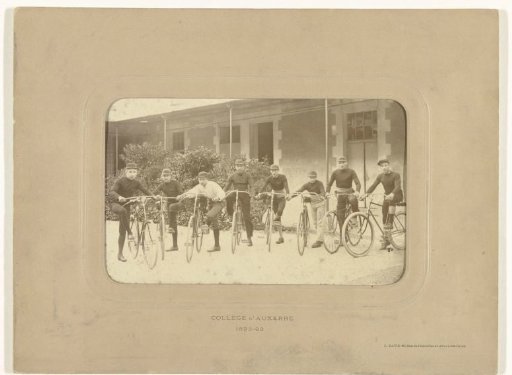 Group Portrait of Unknown Pupils of the Collège d'Auxerre with Bicycles