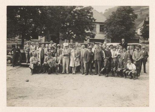 Group Portrait of Participants in the Dumonceau Cup Race (for Car or Motorcycle Drivers) on the Nürburgring