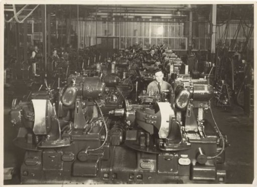 Employees and Machines of the Wolseley Motor Company in the Ward End Works, the Factory in Birmingham