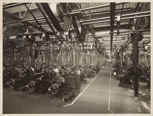 Machines of the Wolseley Motor Company in the Ward End Works, the Factory in Birmingham