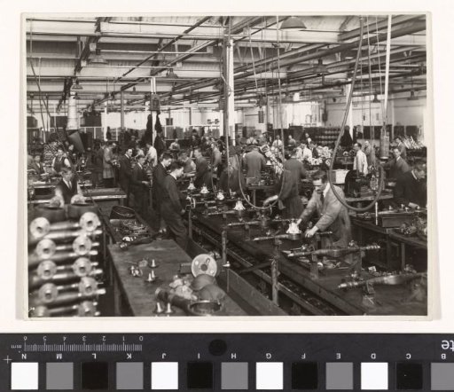 Employees of the Wolseley Motor Company in the Ward End Works, the Factory in Birmingham