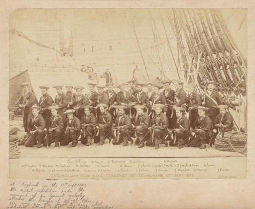 British marines of the H.M.S. Temeraire, located in El Kebir during the Battle of Tell El Kebir