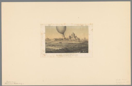 Balloon flight of Félix Nadar at the Palace for Industry, Amsterdam