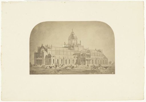Drawing of the Palace for Industry in Amsterdam