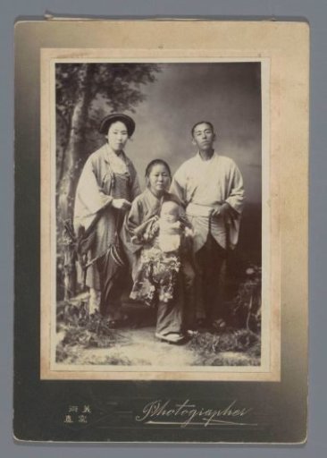 Group Portrait of an Unknown Japanese Family