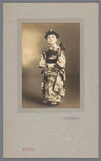 Portrait of an Unknown Japanese Child in Kimono