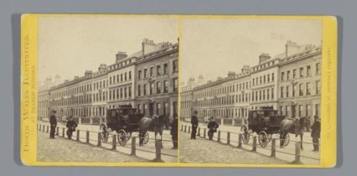 View of a Street in Llandudno, with a Horse-Drawn Carriage in the Foreground