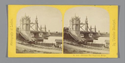 View of the Victoria Bridge at Chelsea