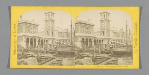 View of the Billingsgate Fish Market in London