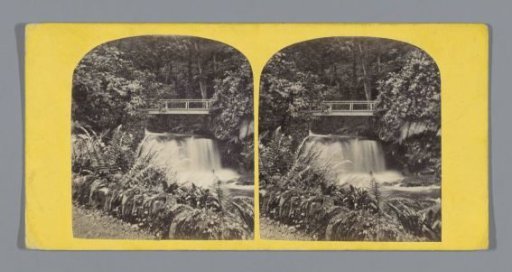Bridge over a waterfall of the West Lyn