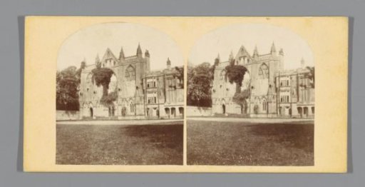 View of the ruins of Newstead Abbey