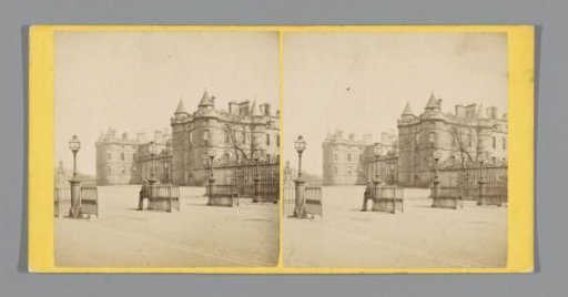 View of the Palace of Holyroodhouse in Edinburgh