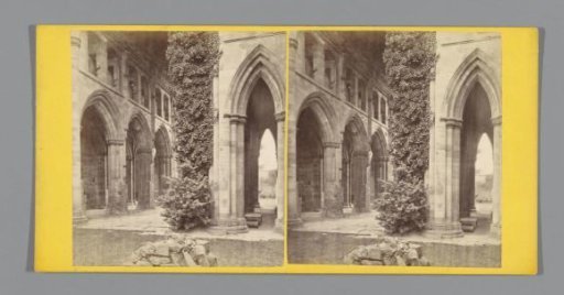 Ship in the ruins of Melrose Abbey