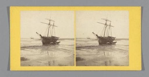 Stranded two-master, seen from Ryde Pier