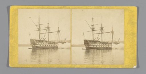 Three-master HMS Cambridge fires a practice shot on the Hamoaze