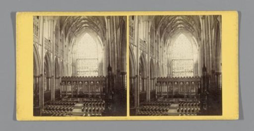 Interior of York Cathedral, with view of the choir