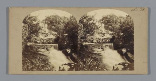 View of the Derrycunihy Waterfall near Killarney