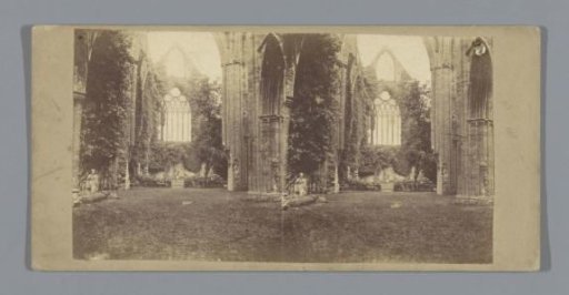 View of the interior of the ruins of Tintern Abbey