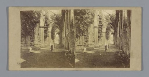 View of the interior of the ruins of Tintern Abbey