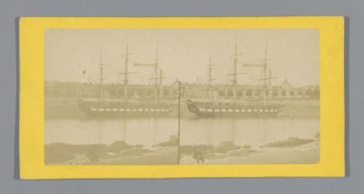 Sailing ship in the water, presumably in England